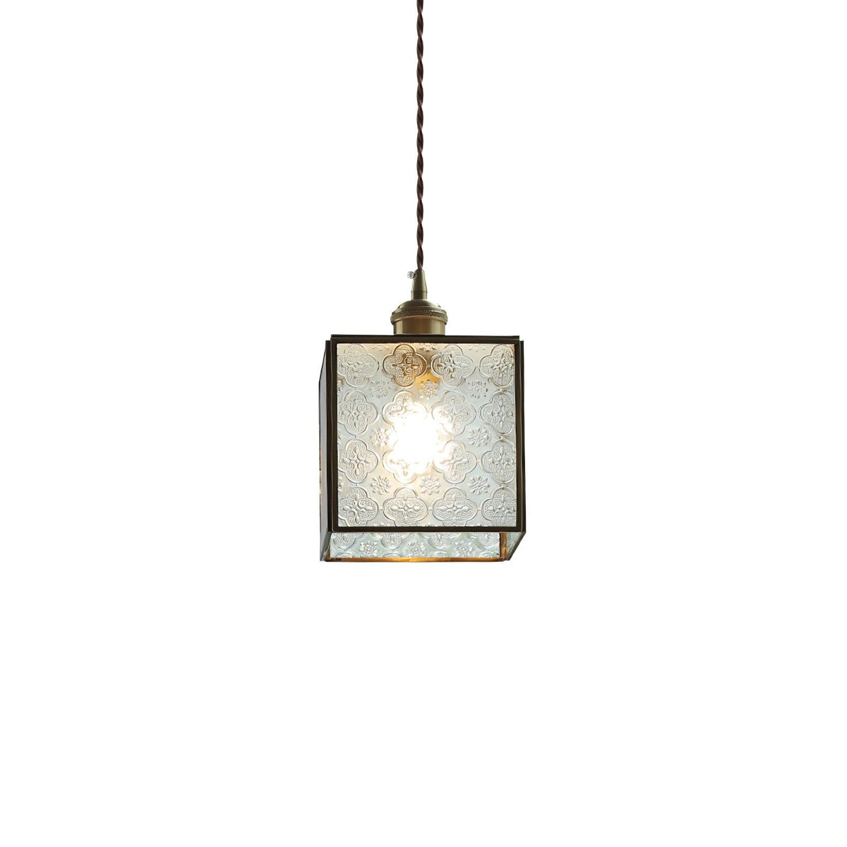 Arvane lampada a sospensione elegante in ottone e vetro