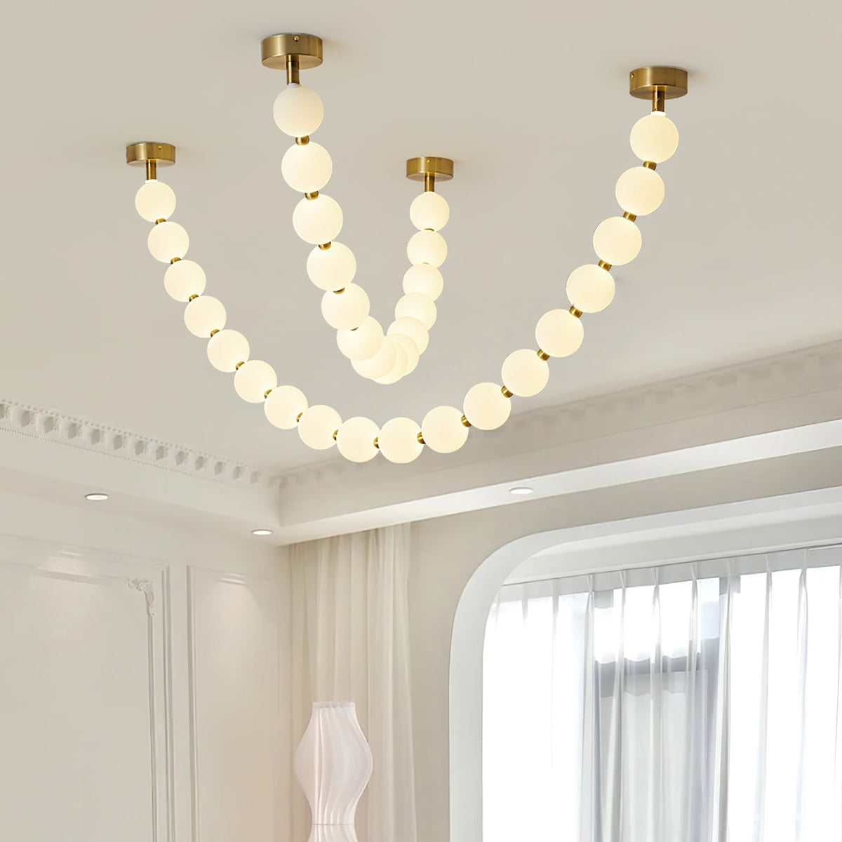 Kanell lampadario in ottone Sputnik