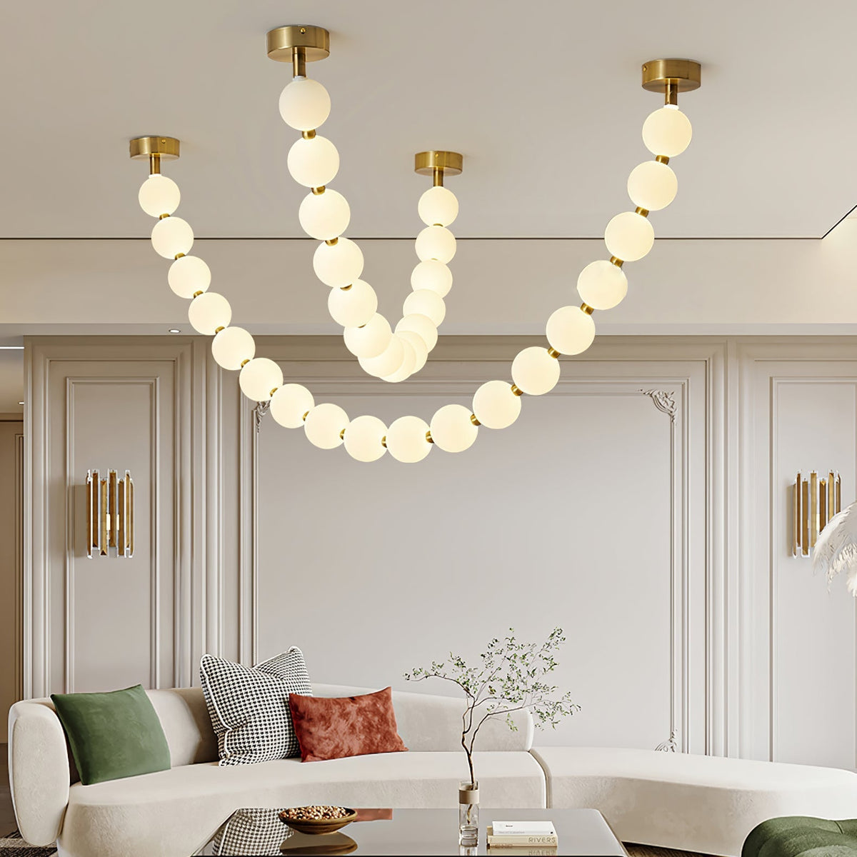 Kanell lampadario in ottone Sputnik