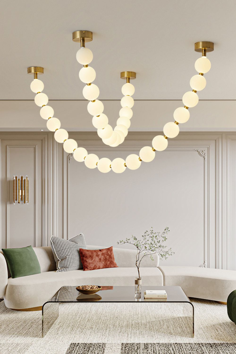 Kanell lampadario in ottone Sputnik