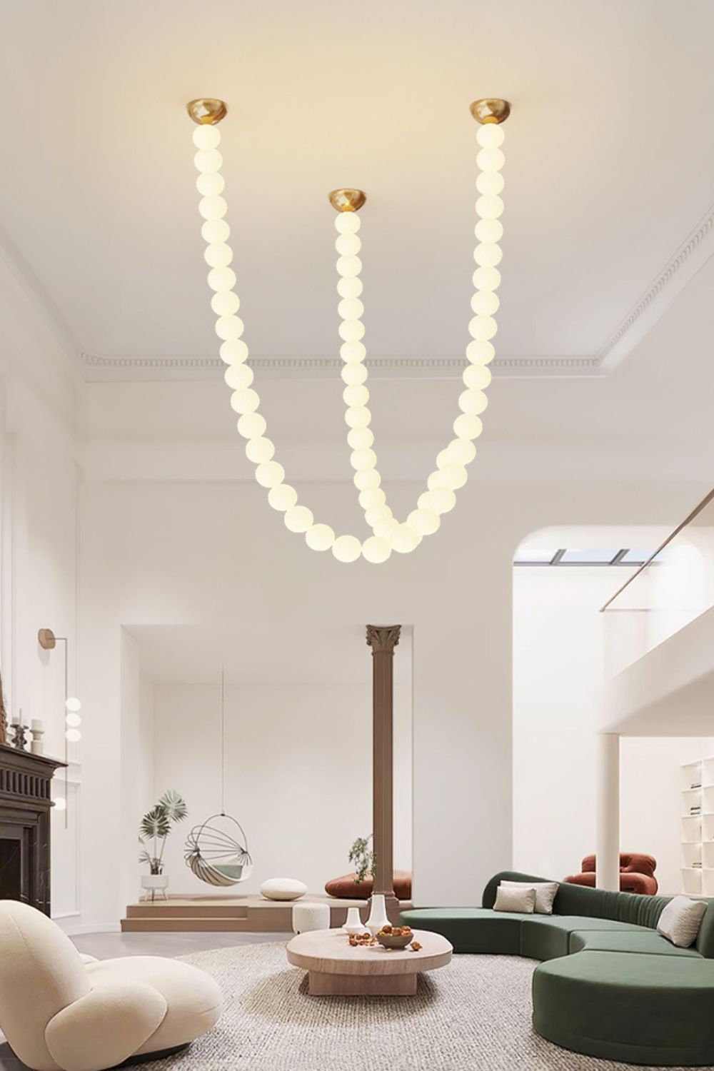 Kanell lampadario in ottone Sputnik
