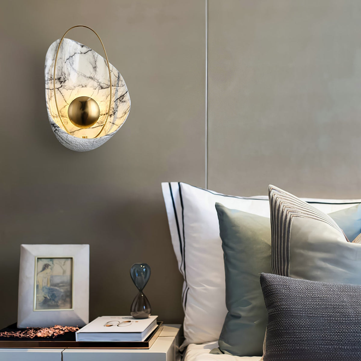 Vethaora lampada da parete Premium in resina Art Pearl Nordic