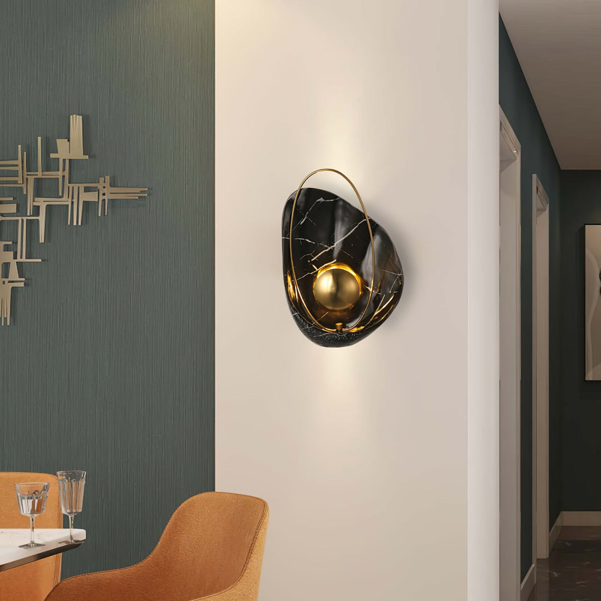 Vethaora lampada da parete Premium in resina Art Pearl Nordic