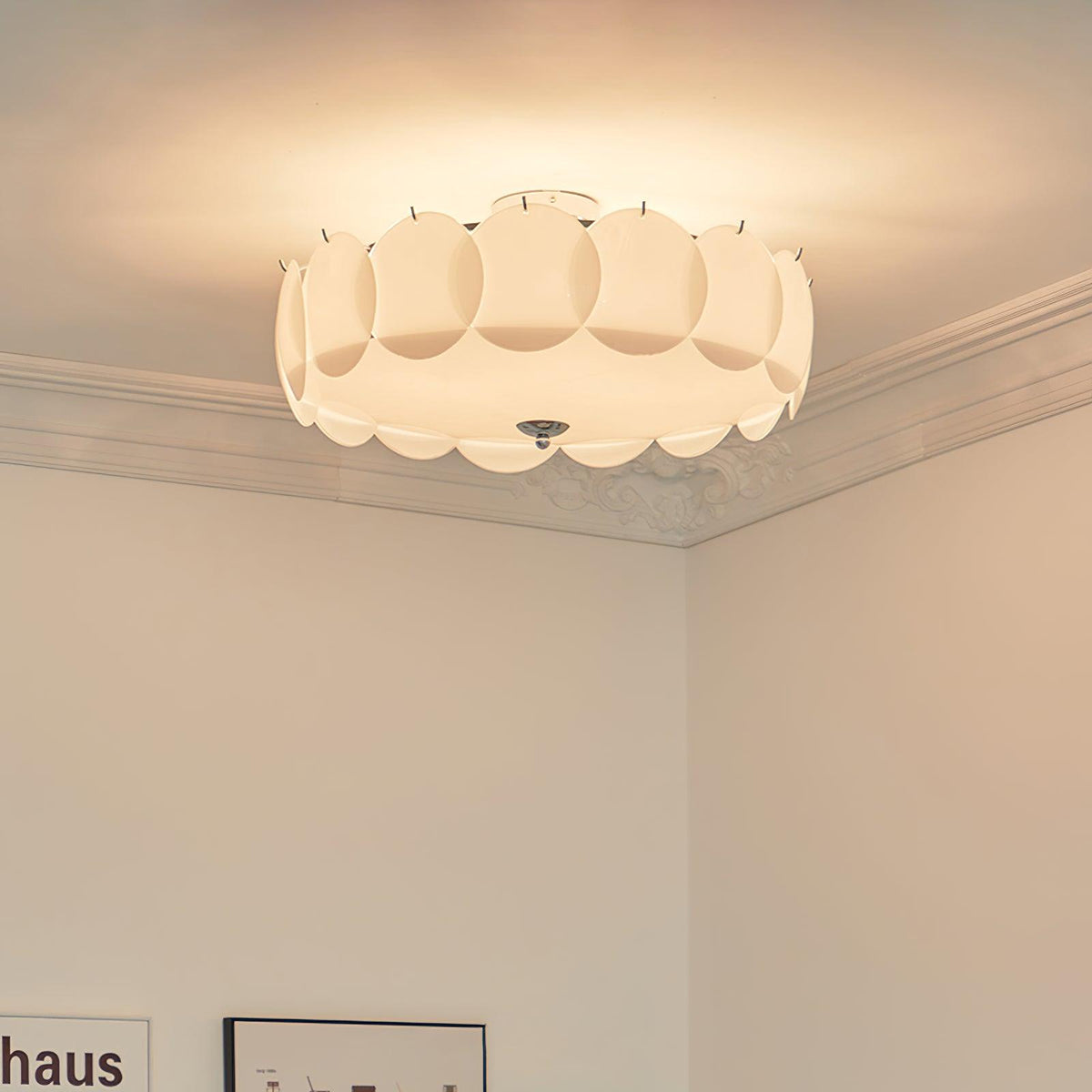 Brolin lampada da soffitto in vetro con effetto ondulazioni Glamorous