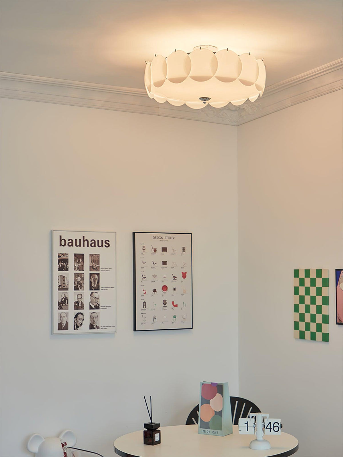 Brolin lampada da soffitto in vetro con effetto ondulazioni Glamorous