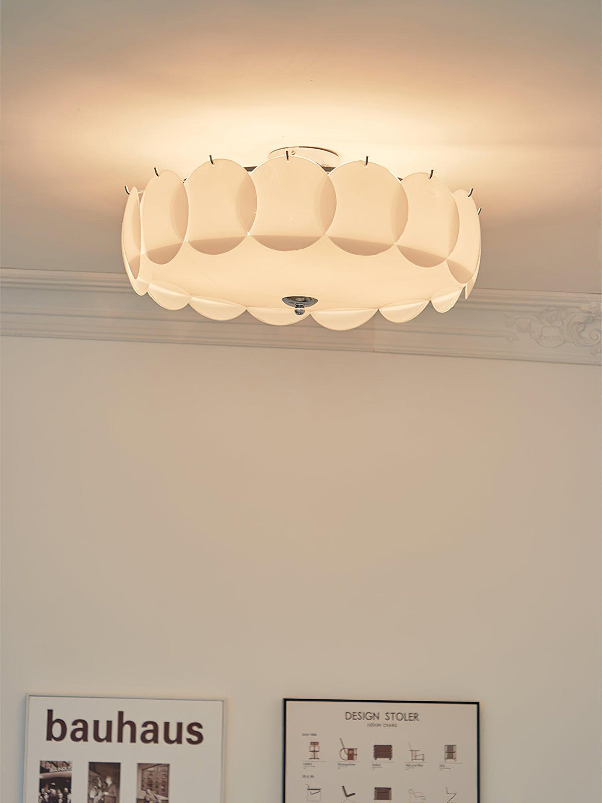 Brolin lampada da soffitto in vetro con effetto ondulazioni Glamorous