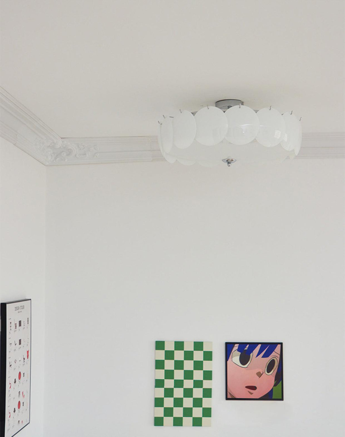 Brolin lampada da soffitto in vetro con effetto ondulazioni Glamorous