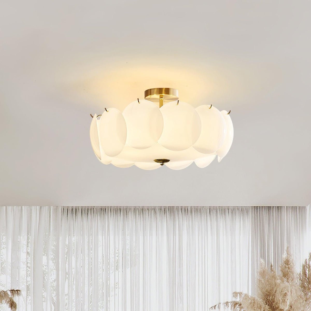 Brolin lampada da soffitto in vetro con effetto ondulazioni Glamorous