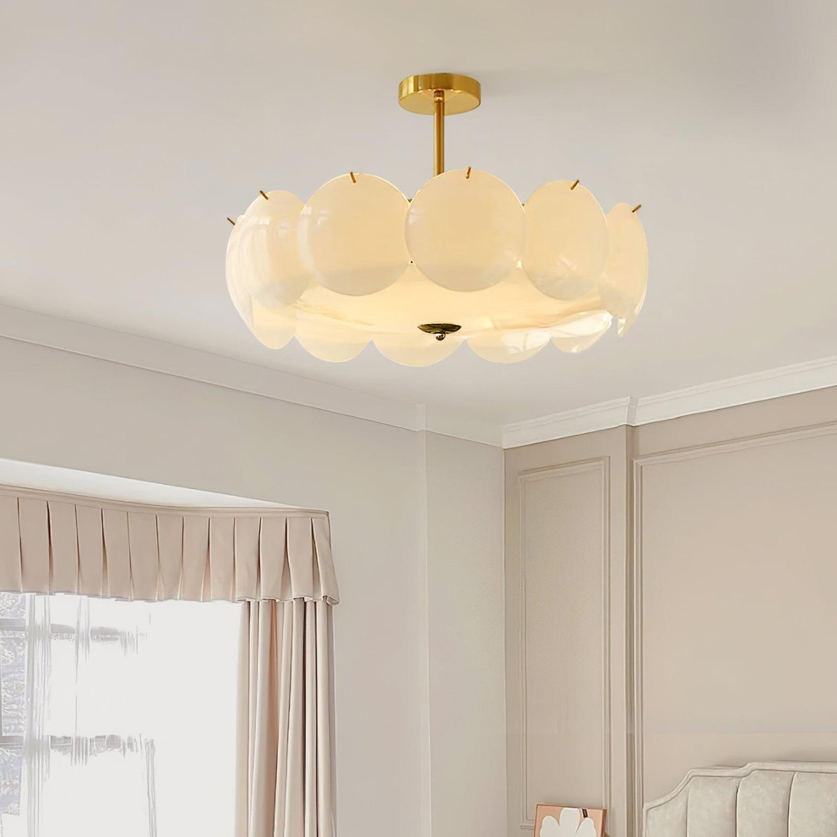 Brolin lampada da soffitto in vetro con effetto ondulazioni Glamorous