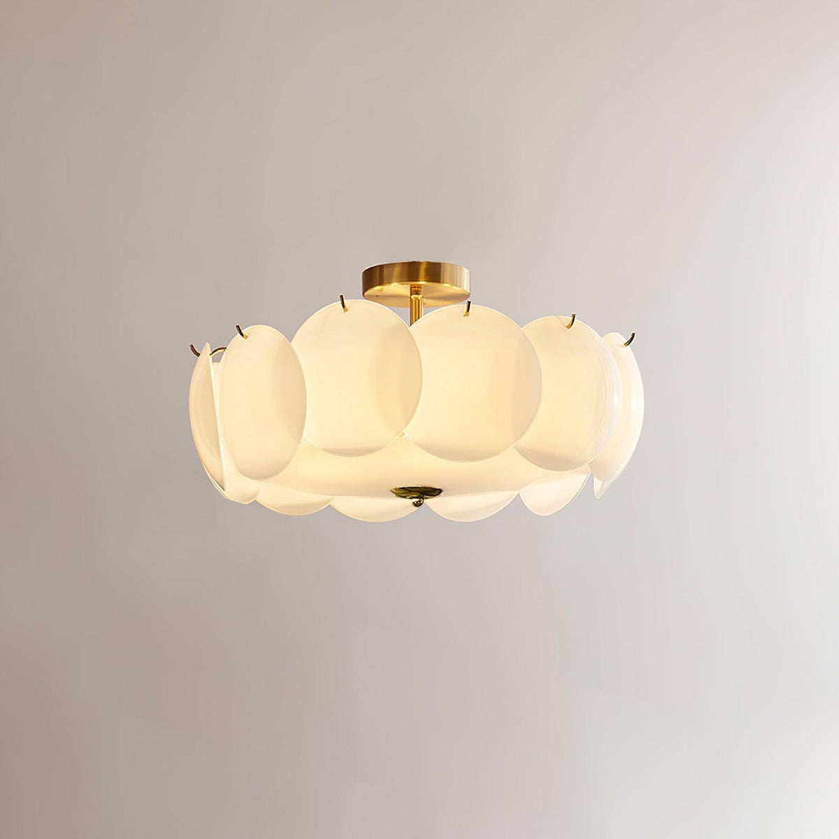 Brolin lampada da soffitto in vetro con effetto ondulazioni Glamorous