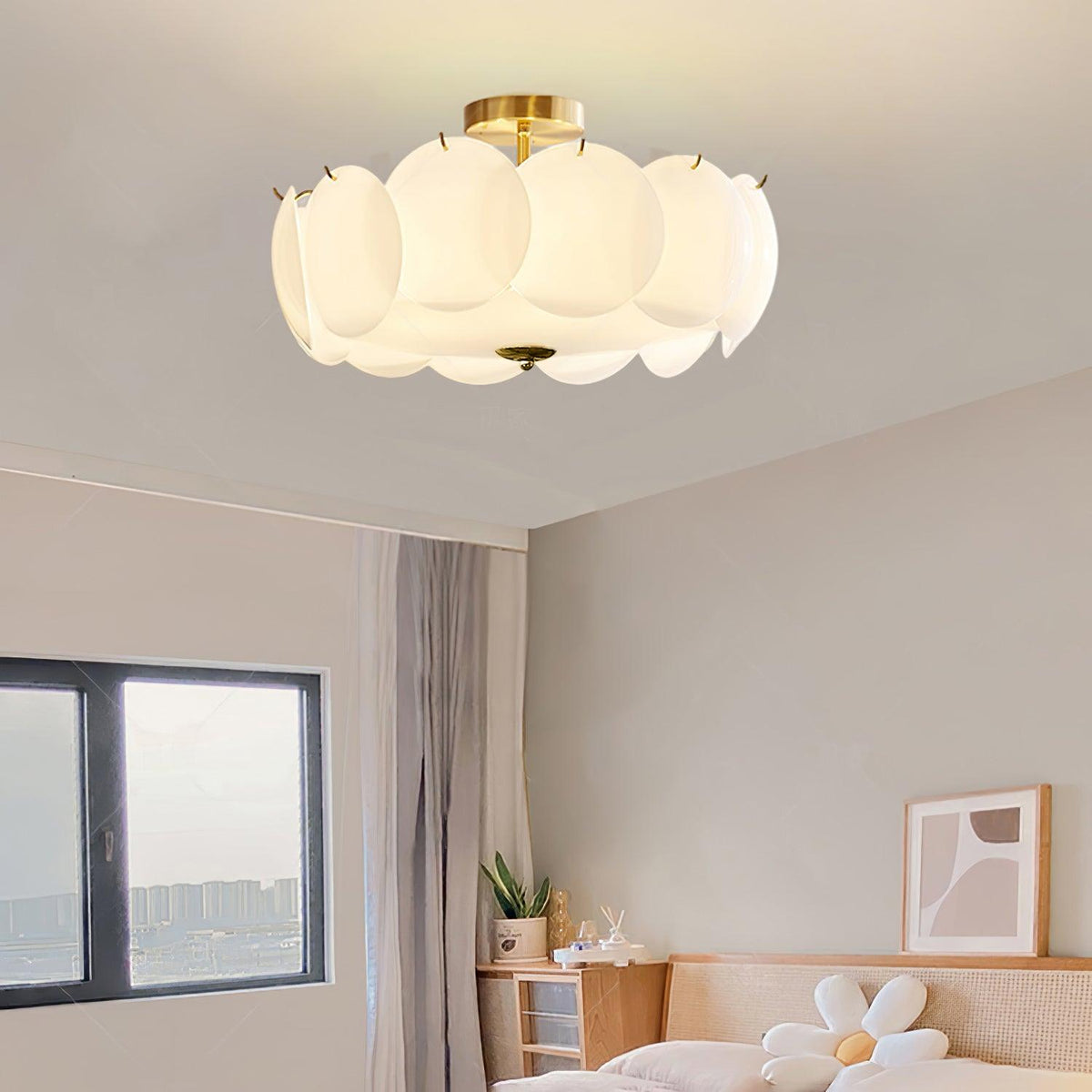 Brolin lampada da soffitto in vetro con effetto ondulazioni Glamorous