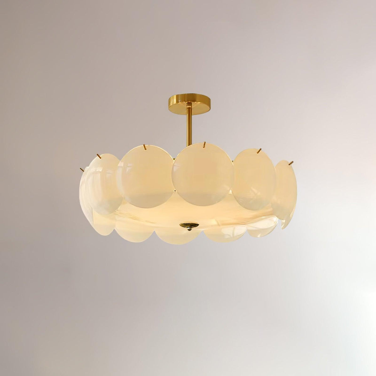 Brolin lampada da soffitto in vetro con effetto ondulazioni Glamorous
