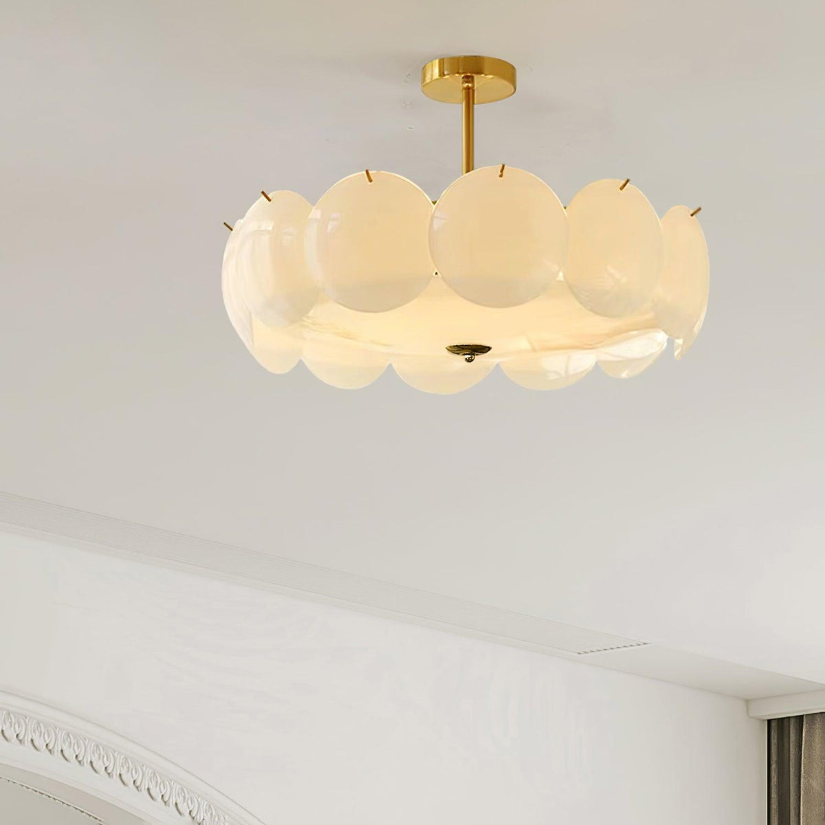 Brolin lampada da soffitto in vetro con effetto ondulazioni Glamorous