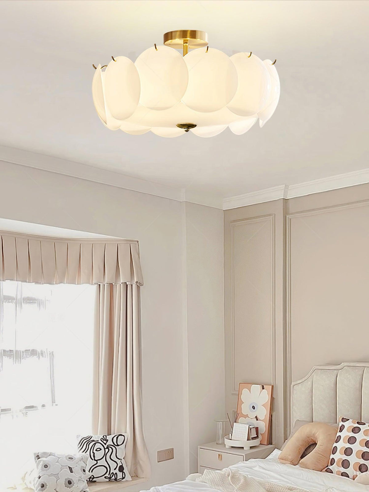 Brolin lampada da soffitto in vetro con effetto ondulazioni Glamorous