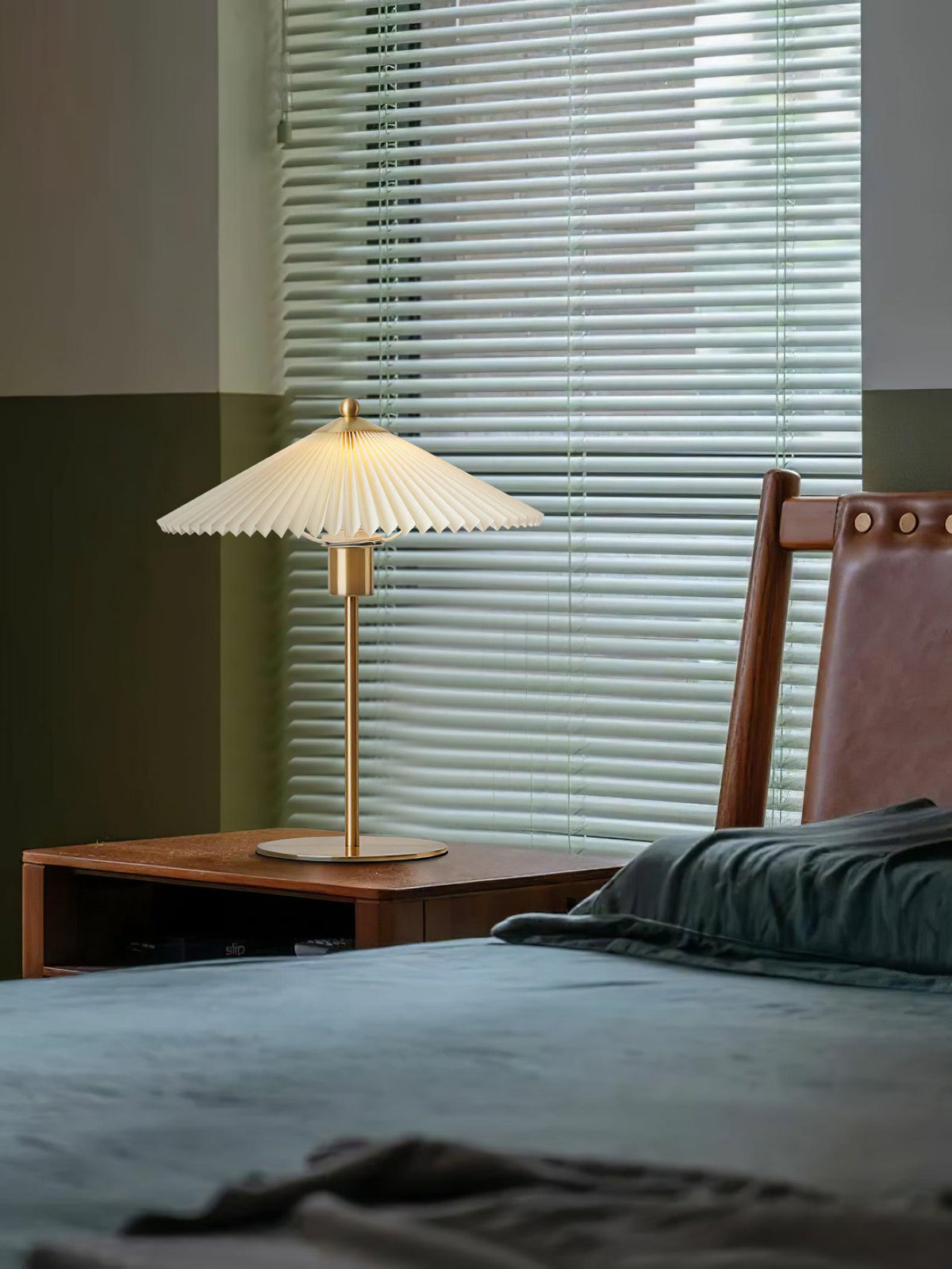 Camirir lampada da tavolo a Parasole Pleatato