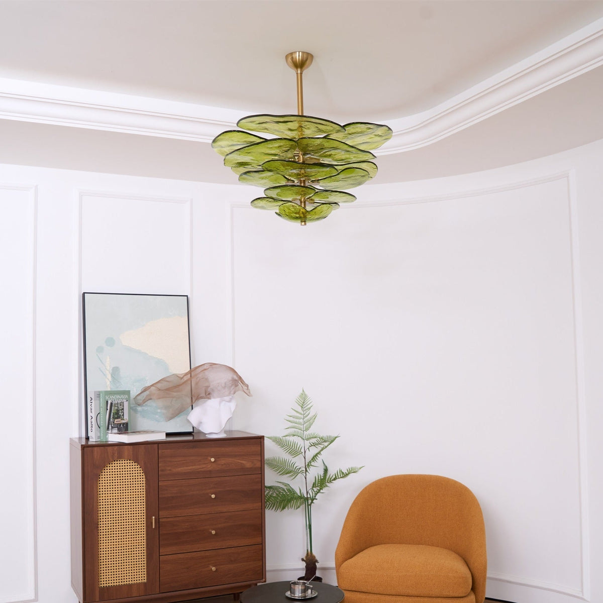 Crivs lampadario Oro vetro Murano petali lusso