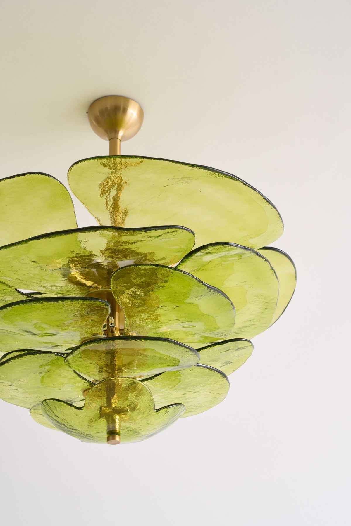 Crivs lampadario Oro vetro Murano petali lusso