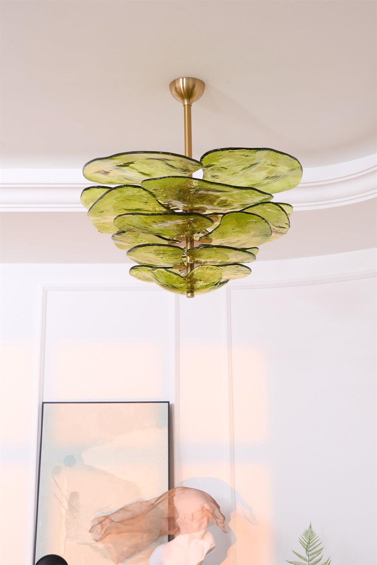 Crivs lampadario Oro vetro Murano petali lusso