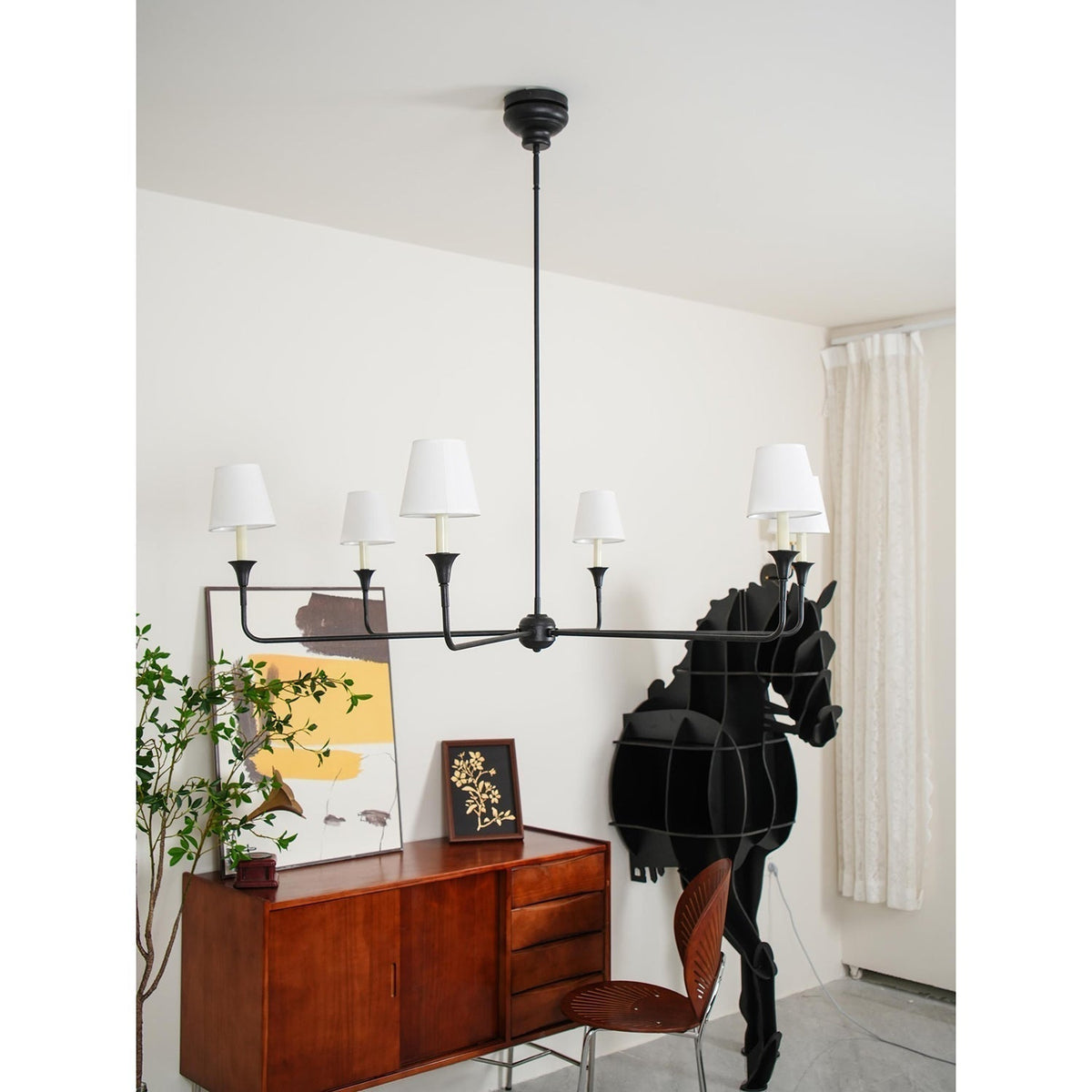 Arthaila lampadario vintage industriale grande in tessuto