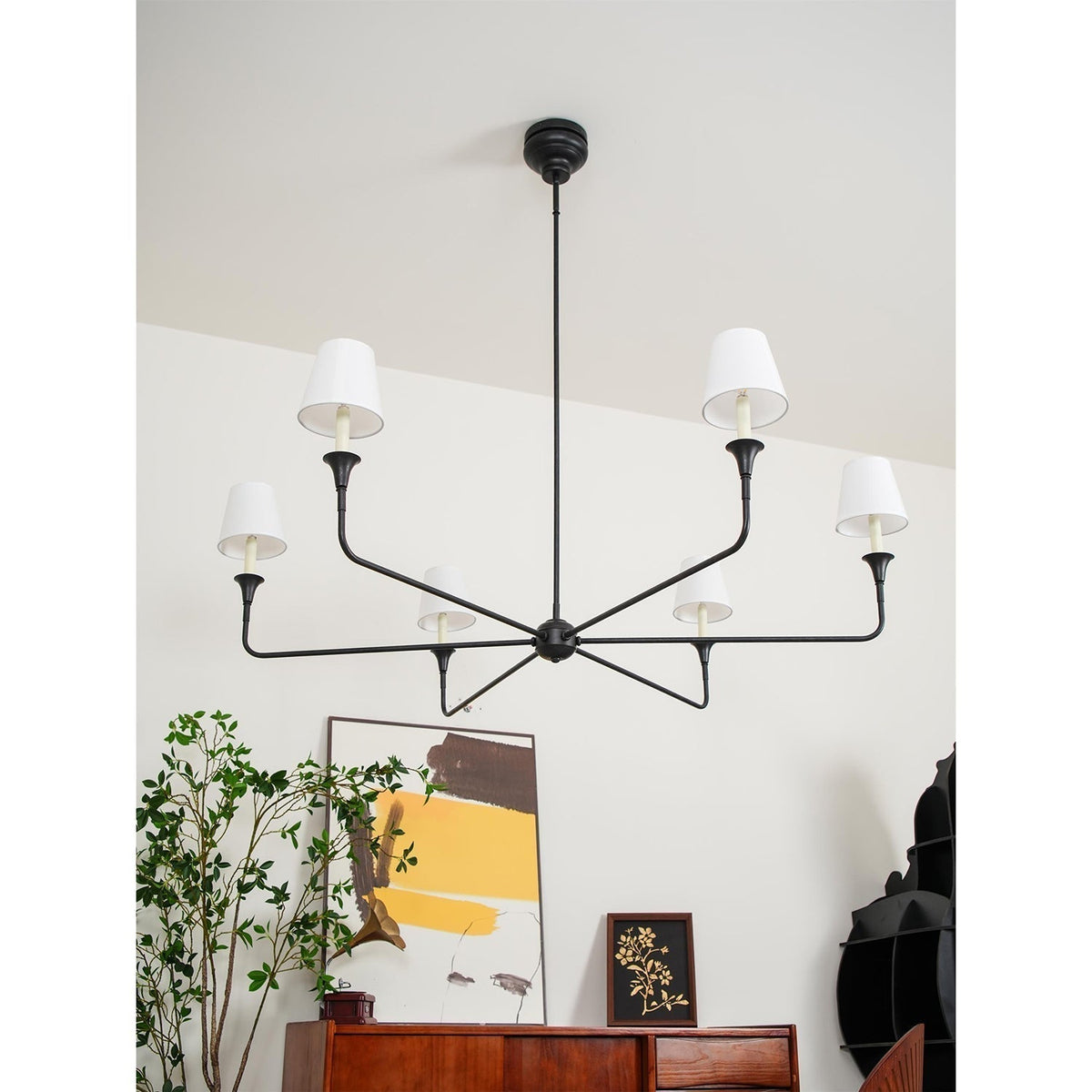 Arthaila lampadario vintage industriale grande in tessuto
