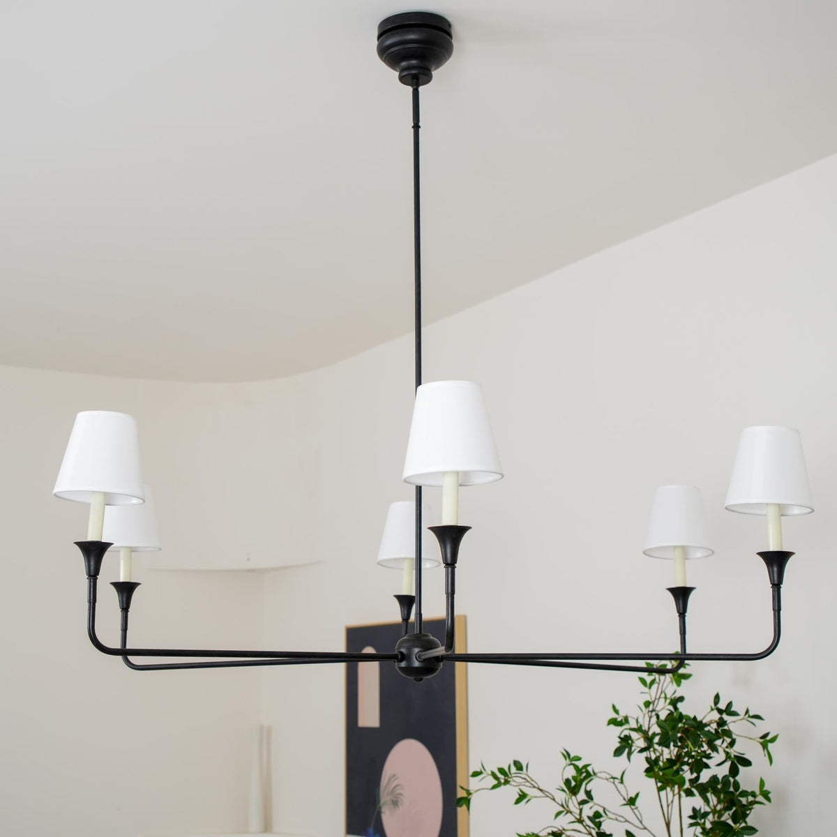Arthaila lampadario vintage industriale grande in tessuto