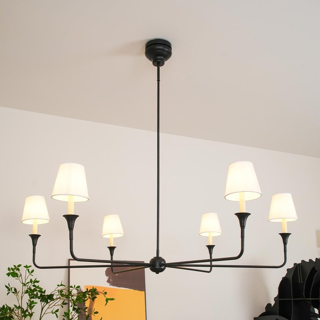 Arthaila lampadario vintage industriale grande in tessuto