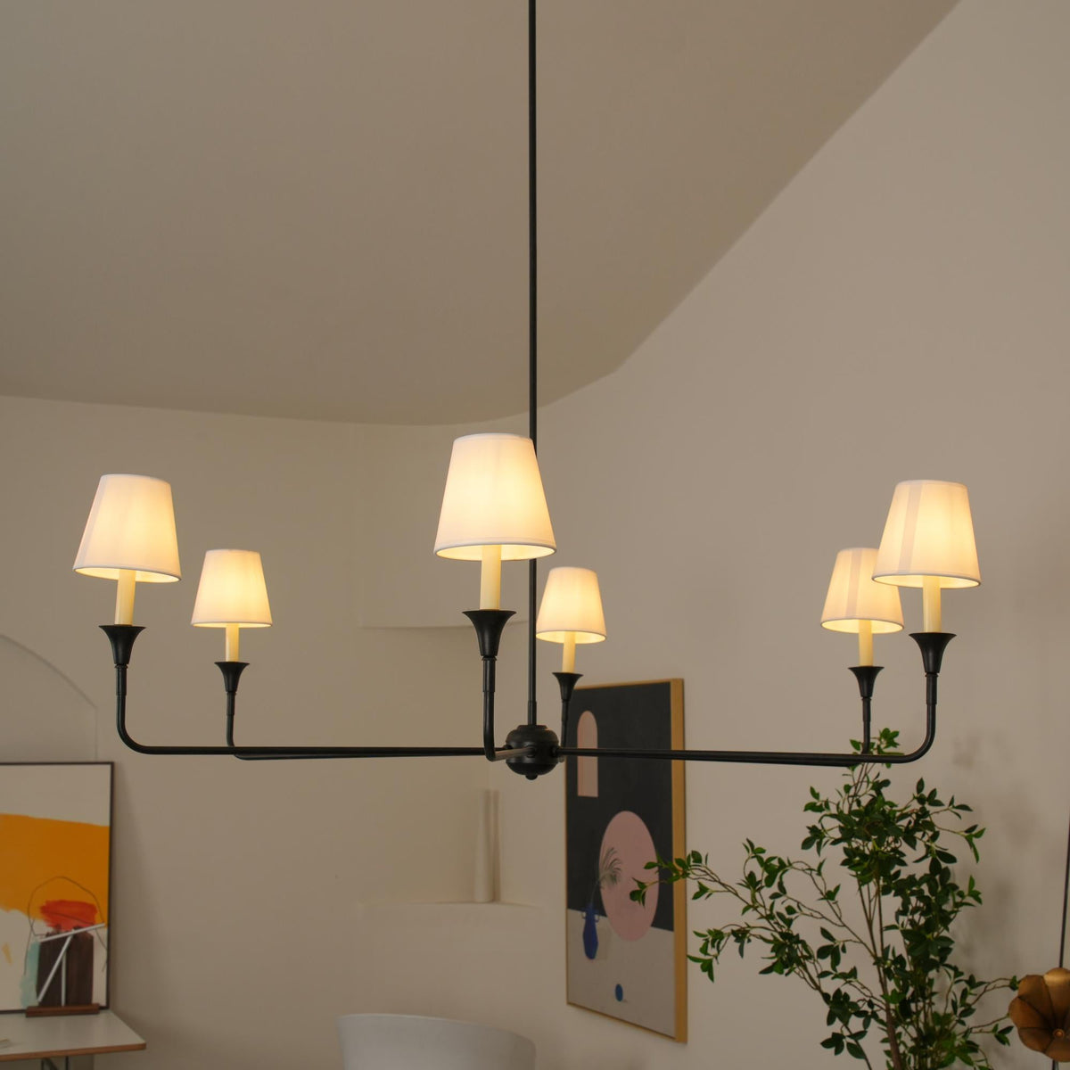 Arthaila lampadario vintage industriale grande in tessuto