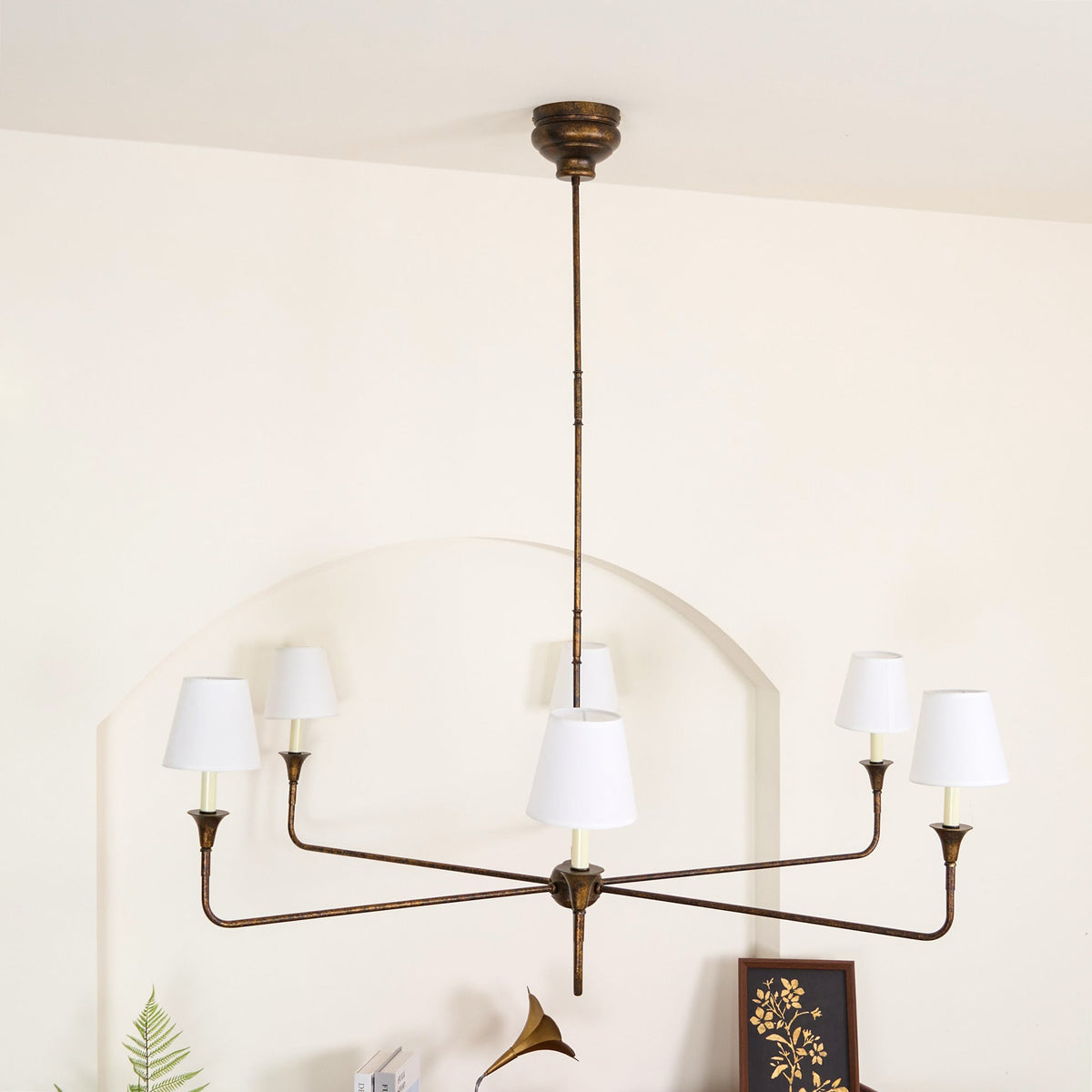 Arthaila lampadario vintage industriale grande in tessuto