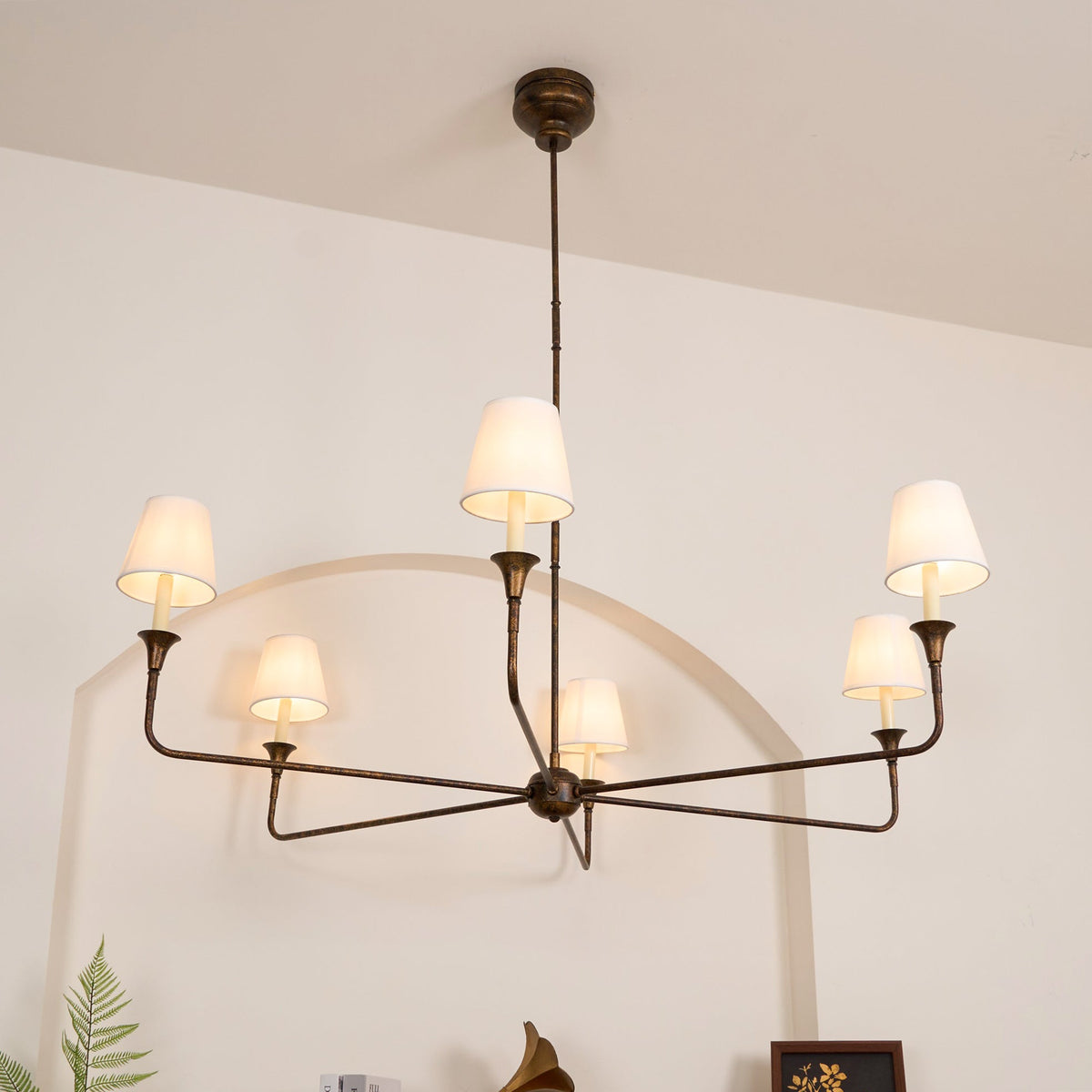 Arthaila lampadario vintage industriale grande in tessuto