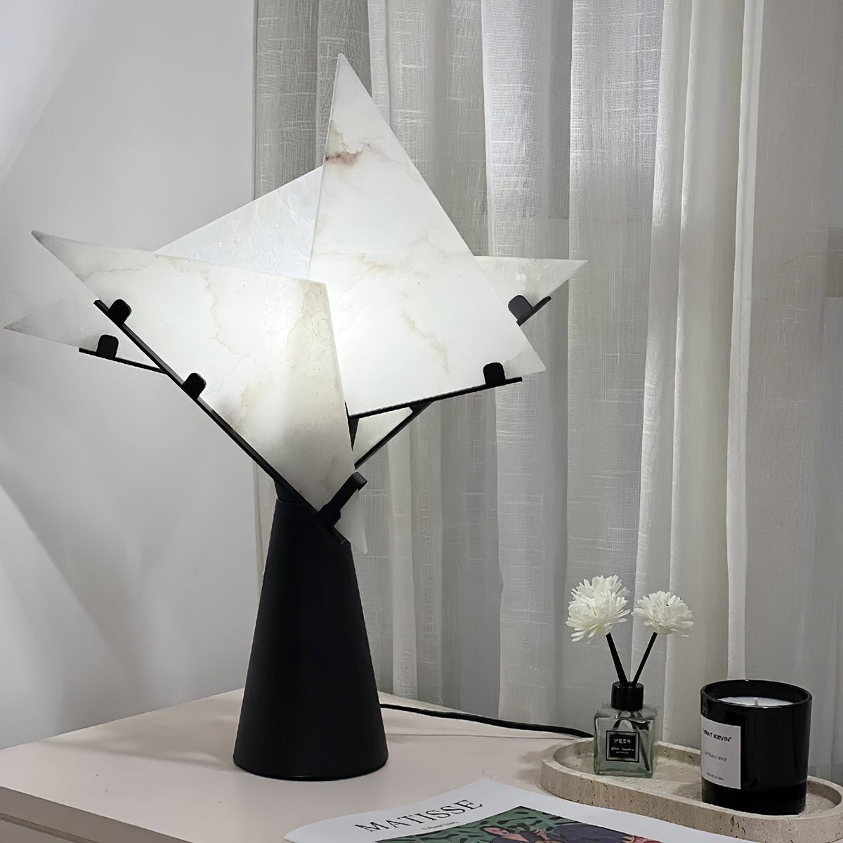Aursilion lampada da tavolo in alabastro
