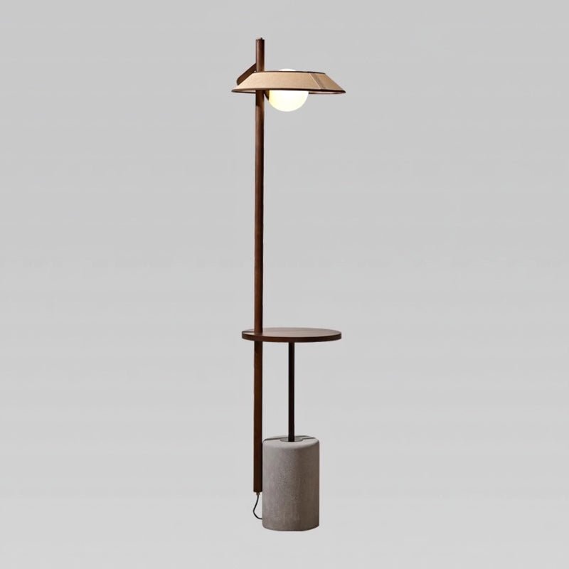 Mirz lampada da terra minimalista in legno di Noce