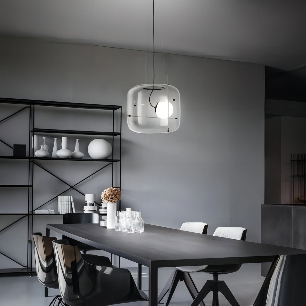 Ivex lampada a sospensione in vetro contemporanea