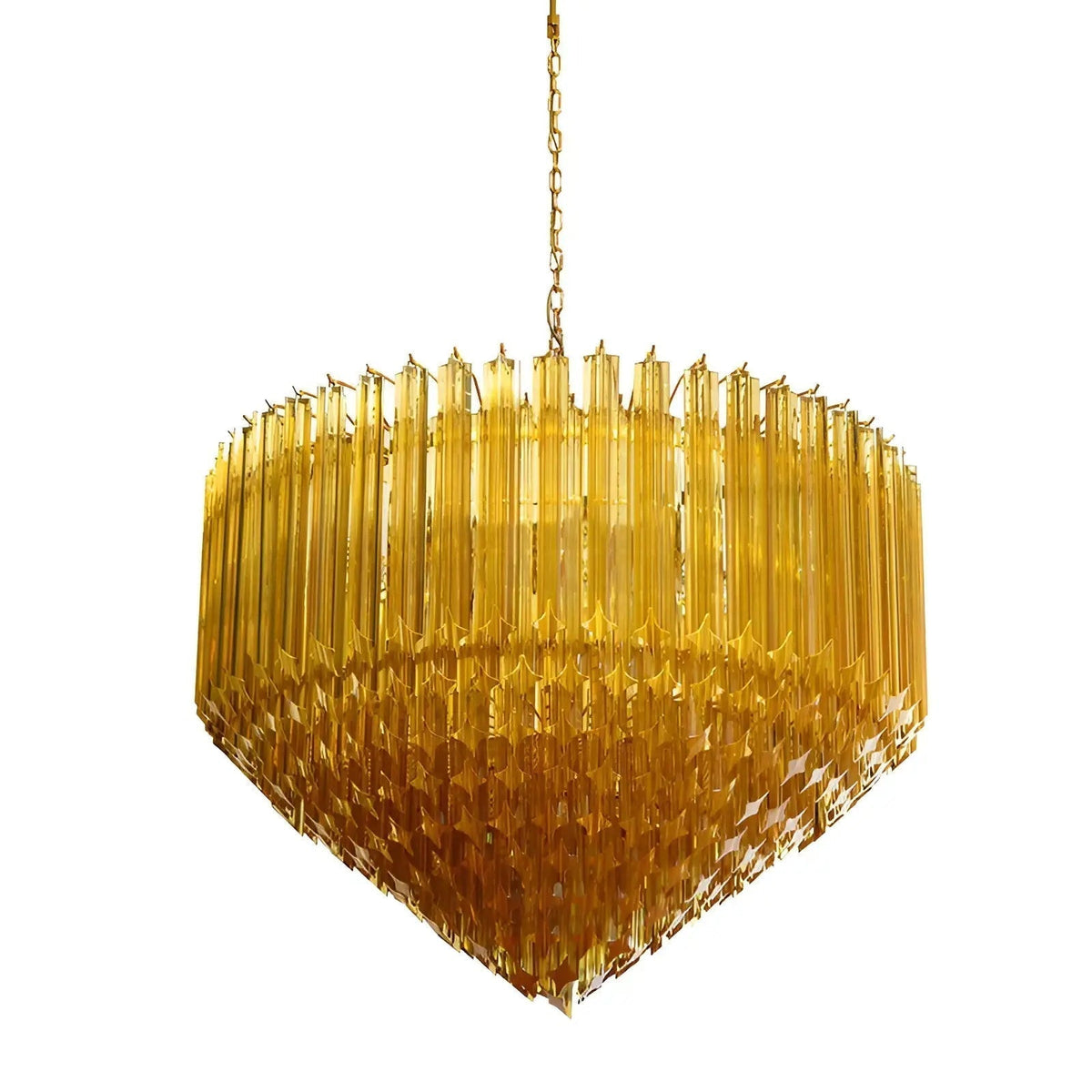 Celiselle lampadario in vetro di Murano ambra Prism Grand Art