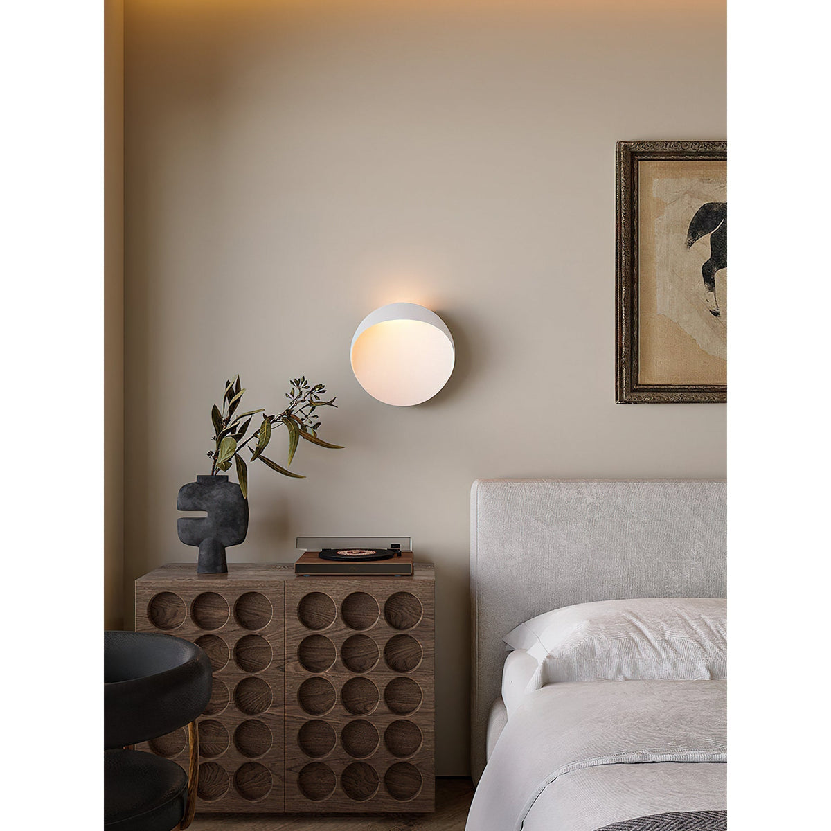 Flindt lampada da parete tonda in alluminio