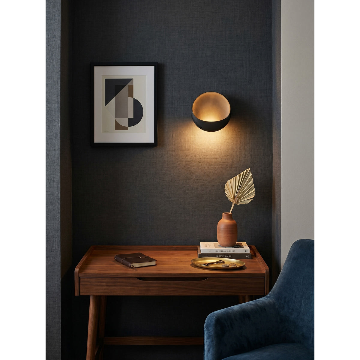 Flindt lampada da parete tonda in alluminio