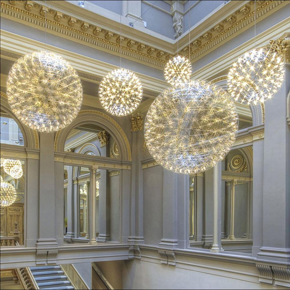 Sylvarin lampada a sospensione con sfera scintillante in oro