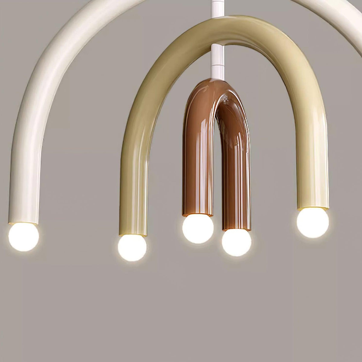 Lampada a sospensione Rainbow Arc moderna in metallo per soggiorno e sala da pranzo