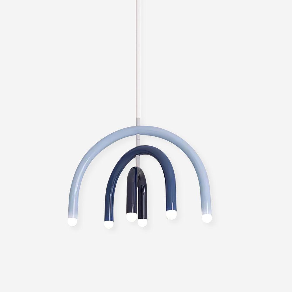Lampada a sospensione Rainbow Arc moderna in metallo per soggiorno e sala da pranzo