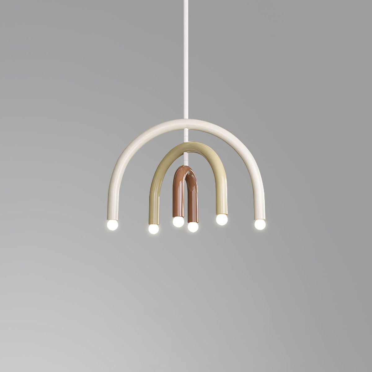 Lampada a sospensione Rainbow Arc moderna in metallo per soggiorno e sala da pranzo
