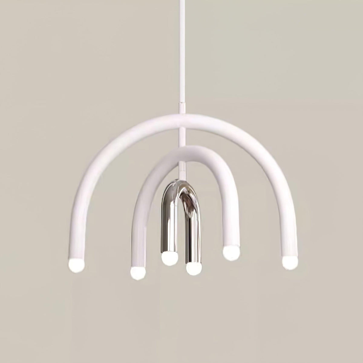 Lampada a sospensione Rainbow Arc moderna in metallo per soggiorno e sala da pranzo