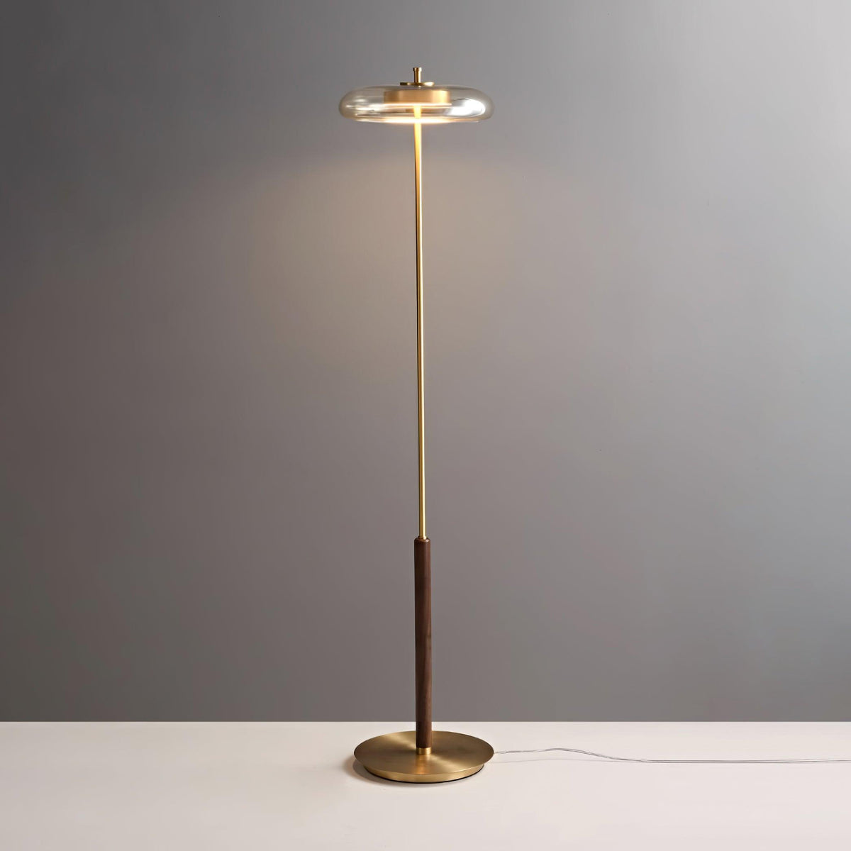 Redondo lampada da terra