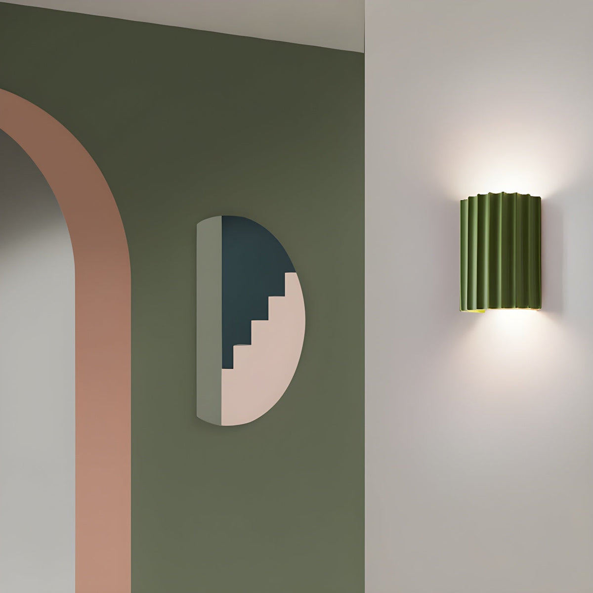 Ivvinen lampada da parete in resina con motivo nordico art a rilievo