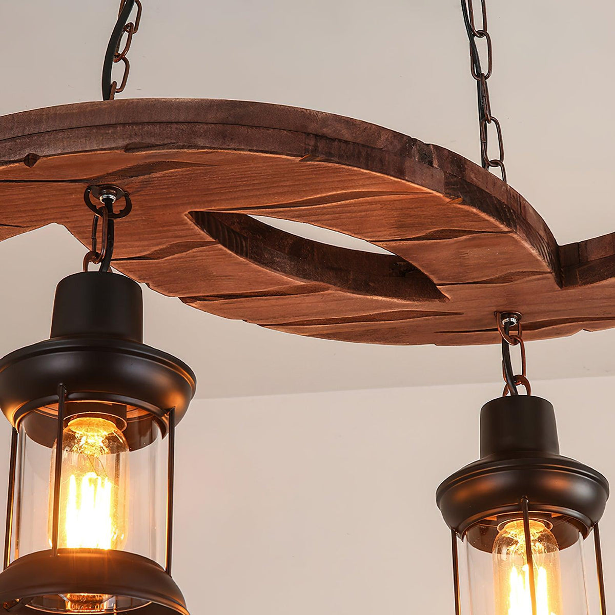 Tavlen lampadario legno vintage Curvo