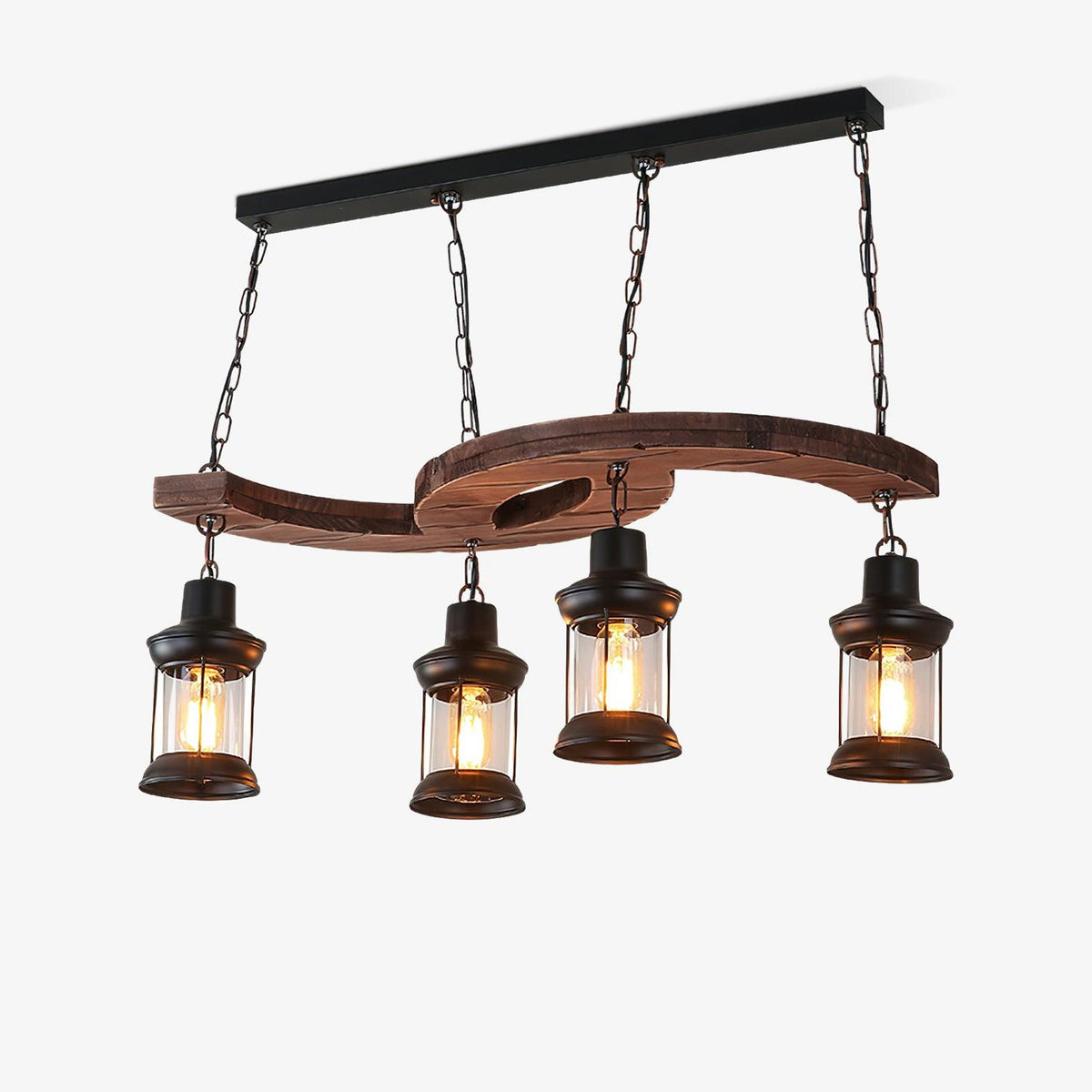 Tavlen lampadario legno vintage Curvo