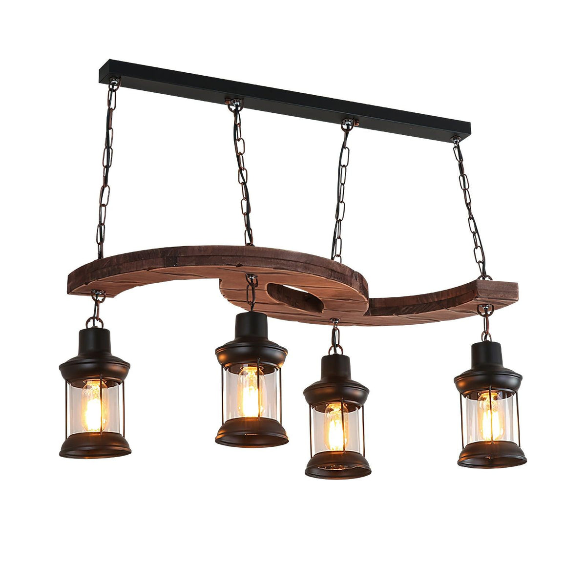 Tavlen lampadario legno vintage Curvo