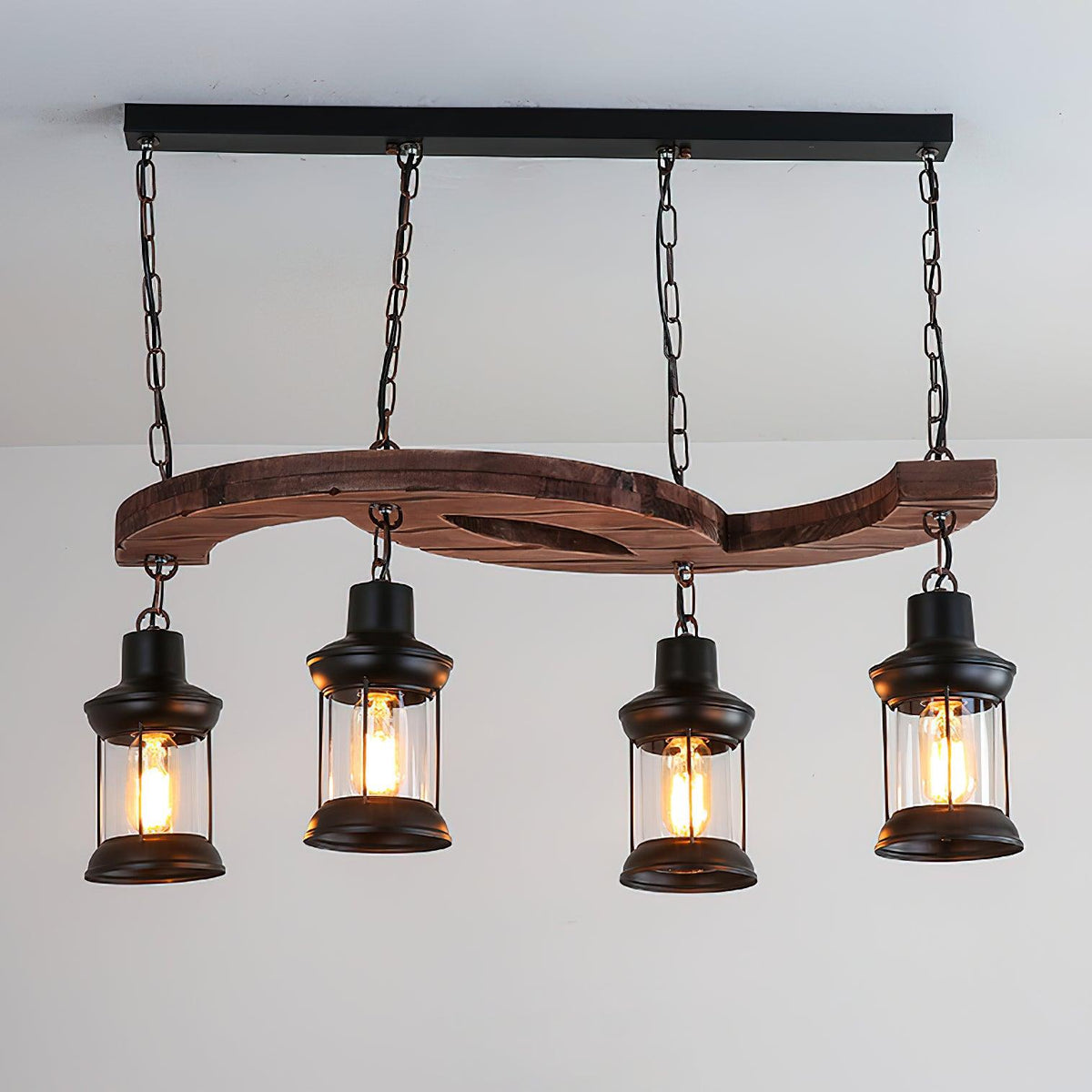 Tavlen lampadario legno vintage Curvo