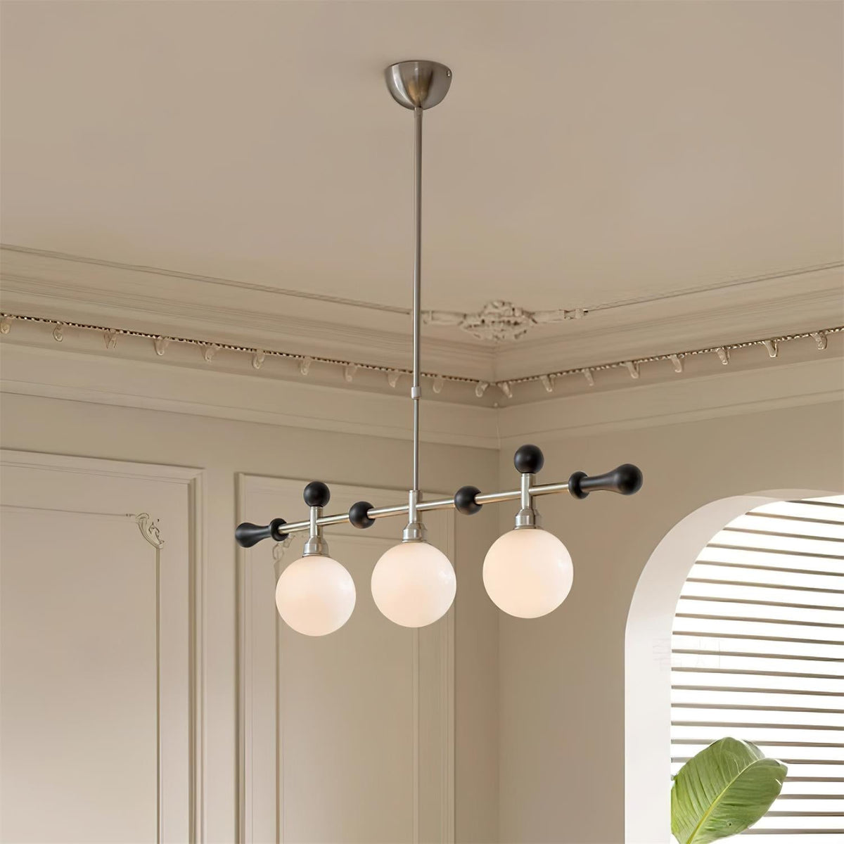 Lampadario lineare Globale LED/a Incandescenza per sala da pranzo Isola Cucina a globo
