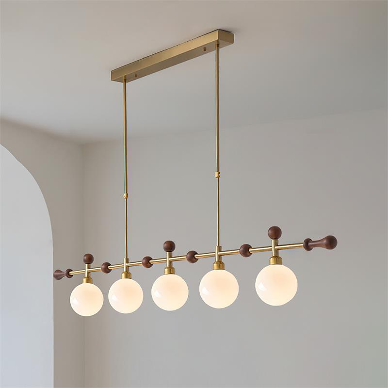 Lampadario lineare Globale LED/a Incandescenza per sala da pranzo Isola Cucina a globo