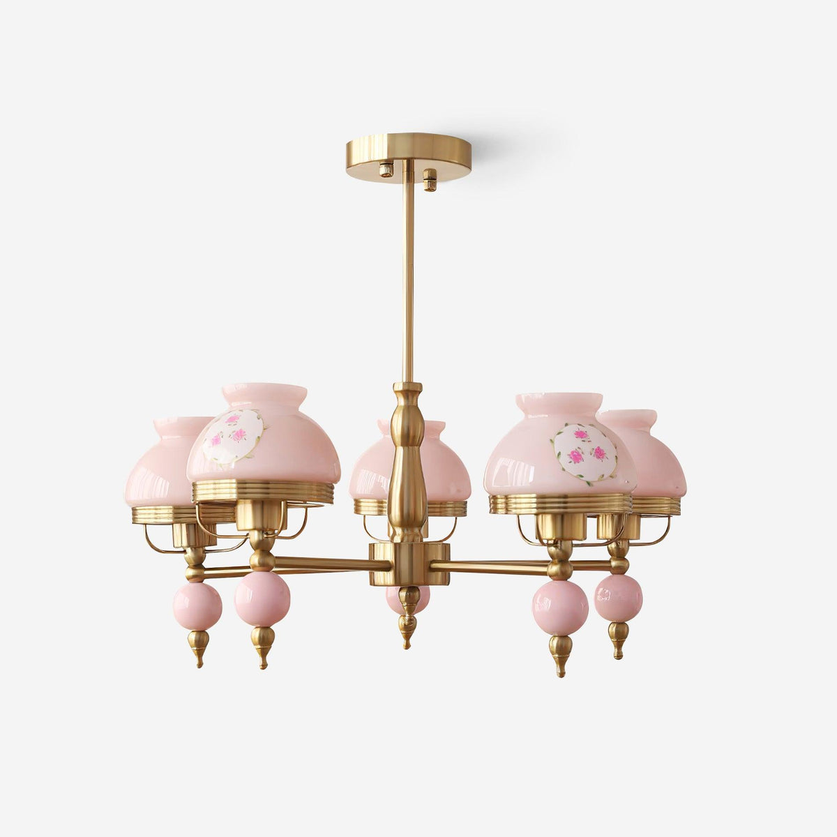 Lampadario in vetro e metallo per sala da pranzo o soggiorno vintage