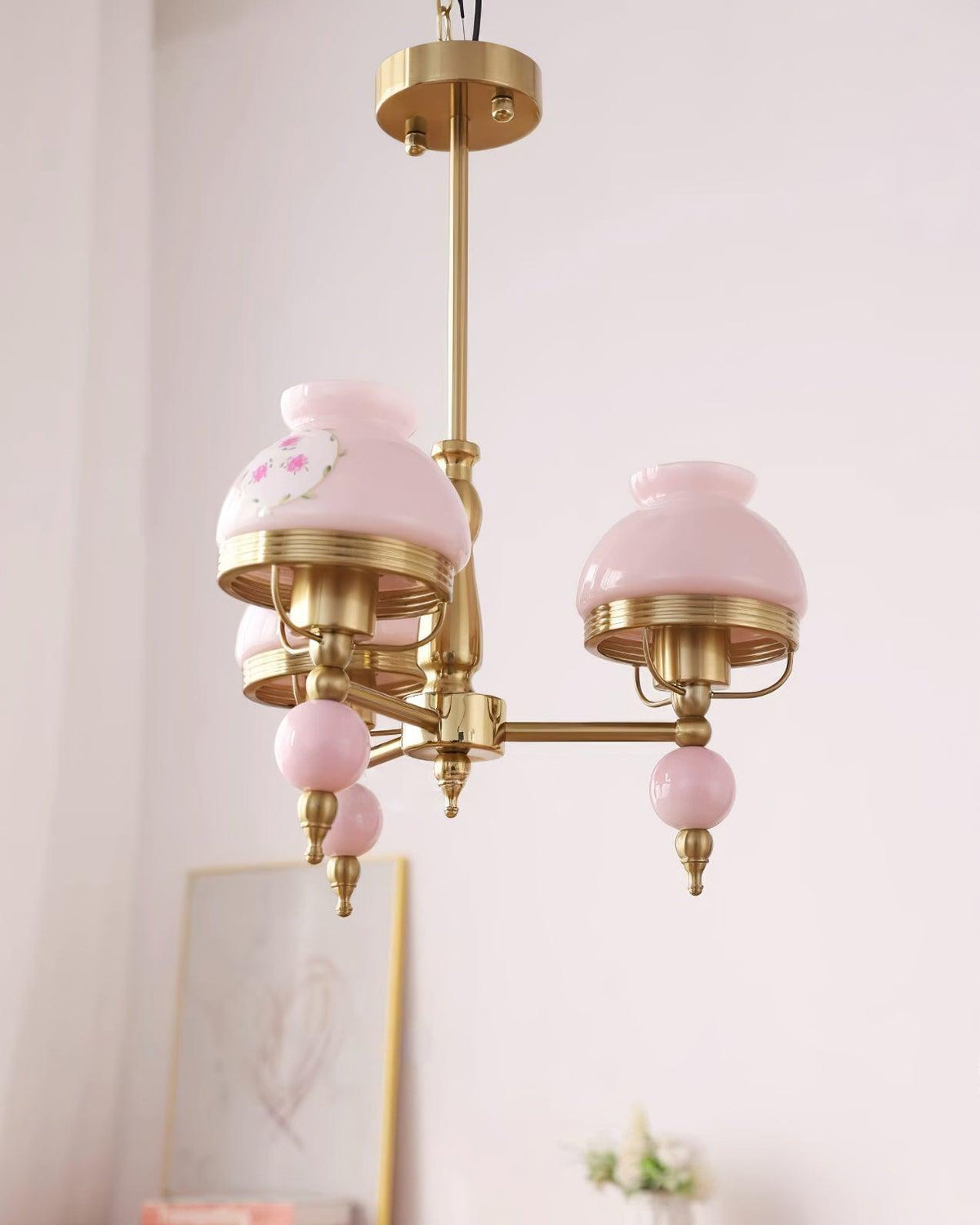 Lampadario in vetro e metallo per sala da pranzo o soggiorno vintage